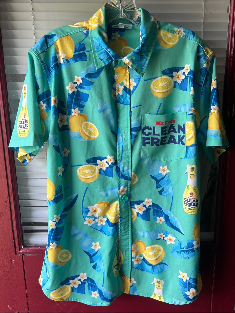 Mr Clean Freak button down shirt .